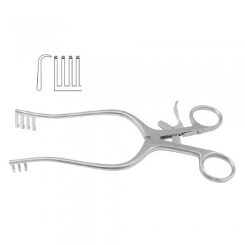 Weitlaner Self Retaining Retractor 3 x 4 Blunt Prongs Stainless Steel, 20 cm - 8"